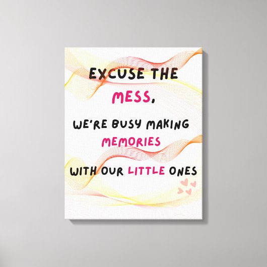 リビングルームおもしろいウォールアート キャンバスプリント (正面)