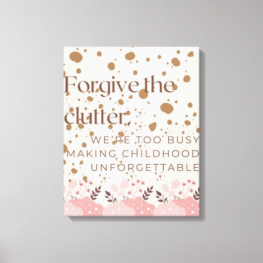 リビングルームおもしろいウォールアート キャンバスプリント (正面)