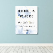 リビングルームおもしろいウォールアート キャンバスプリント (インサイチュ (ウッドフロア))