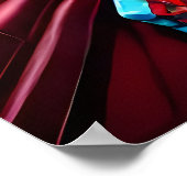 リビングルームのクリスマス | AIアートポスター ポスター (角)