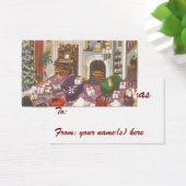 リビングルームのヴィンテージクリスマスラッピングプレゼント (デスク)