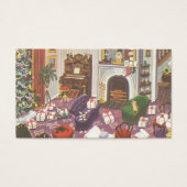 リビングルームのヴィンテージクリスマスラッピングプレゼント (正面)