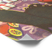 リビングルームのヴィンテージクリスマスラッピングプレゼント ポスター (角)