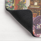 リビングルームのヴィンテージクリスマスラッピングプレゼント マウスパッド (コーナー)