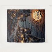 リビングルームの装飾のためのハロウィンタペストリー タペストリー (正面(横))