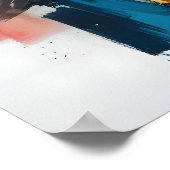 リビングルームカラフル抽象芸術仏壁芸術 ポスター (角)