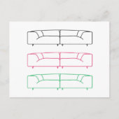 リビングルームモダンソファ ポストカード (正面)