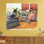 リビングルームラウンジ2000 キャンバスプリント (インサイチュ (リビング))
