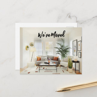 リビングルーム引っ越しましたはがき ポストカード