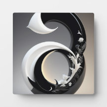 リビングルーム用の黒と白の壁の装飾ブラック