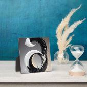 リビングルーム用の黒と白の壁の装飾ブラック フォトプラーク (インサイチュ)