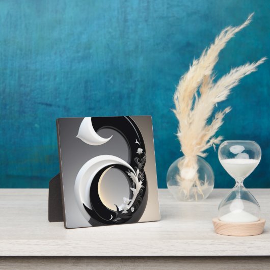 リビングルーム用の黒と白の壁の装飾ブラック フォトプラーク (インサイチュ)