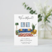 リビングルーム移動案内引っ越しました 案内ポストカード (スタンド正面)