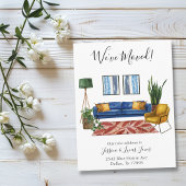 リビングルーム移動案内引っ越しました 案内ポストカード