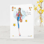 リビングレジェンおもしろいト女性ユーモア誕生日カード カード (黄色い花)