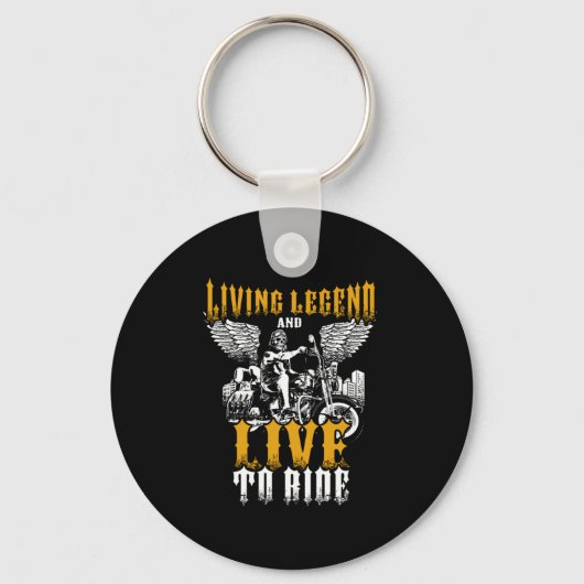 リビングレジェンドライブオートバイ キーホルダー (正面)