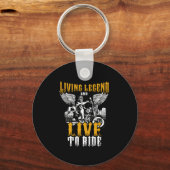 リビングレジェンドライブオートバイ キーホルダー (正面)