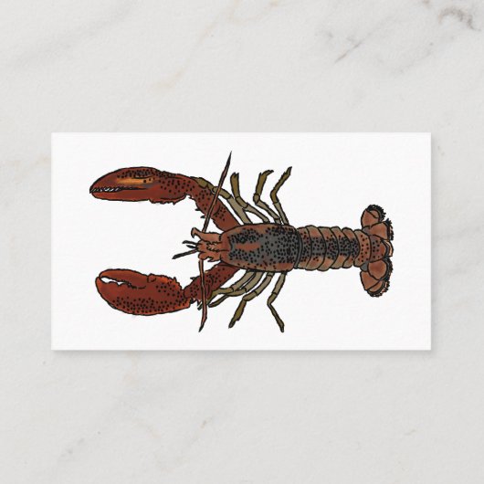 リビングロブスターイラストレーションレストランインショップ 名刺 (裏面)