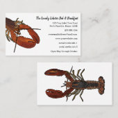 リビングロブスターイラストレーションレストランインショップ 名刺 (正面/裏面)