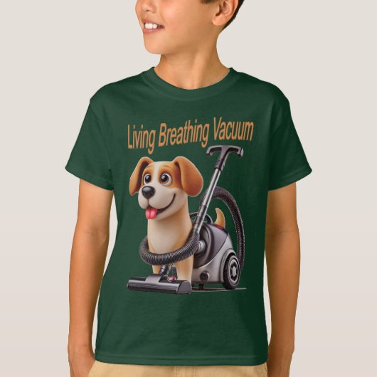 リビング式呼吸用真空犬 Tシャツ (正面)