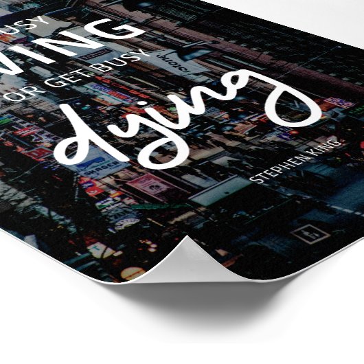 リビング忙し引用文ポスター ポスター (角)