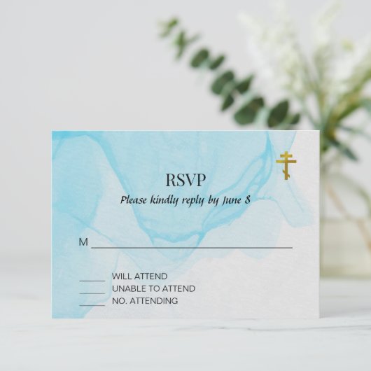 リビング・ウォーター正統派キリスト教バプテスマ 出欠カード (スタンド正面)