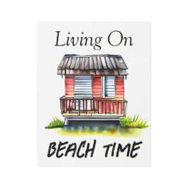 リビング・オン・ビーチ・タイム メタルプリント