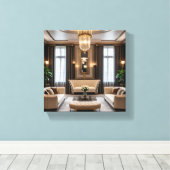 リビング キャンバスプリント (インサイチュ (ウッドフロア))