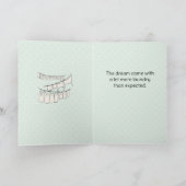 リビング・ザ・ドリーム - レトロな家事のユーモア カード (内部)