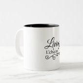 リビングL'Chaim Lifeヘブライ語 ツートーンマグカップ (正面左)