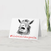 リビン·ラ·ヴィダ·ゴアタおもしろい叫びヤギ動物 カード (正面)