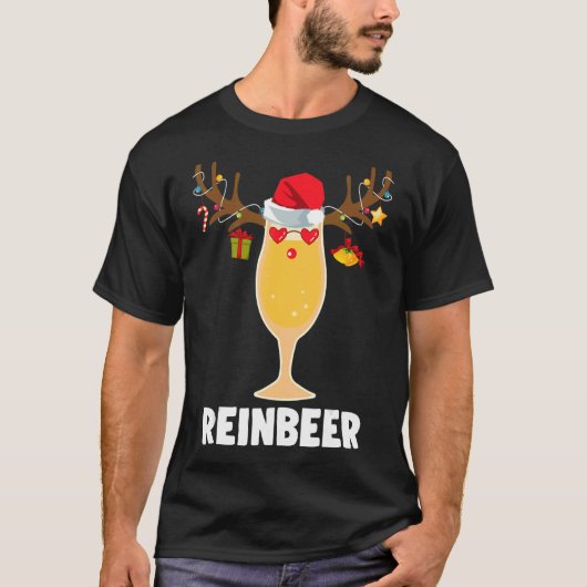 リビールクリスマスサンタライツトインディアビール Tシャツ (正面)