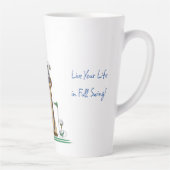 "リビー" – あなたの人生をフルスイングで生きる!カフェラテマグ カフェラテマグ (右)