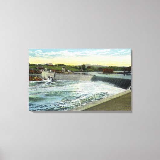 リビー – ディンレーズダムのビュー キャンバスプリント (正面)