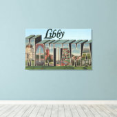 リビー，モンタナラージレターシーンリビー， MT キャンバスプリント (インサイチュ (ウッドフロア))