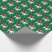 リピおもしろいッザナーに乗るサンタクロース ラッピングペーパー (角)