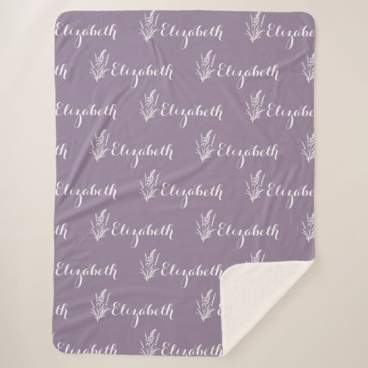 リピーター名ラベンダーメドウアメジストエレガンス シェルパブランケット (正面)