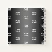 リピート ビジネス ロゴ | ブラック & グレー グラデーション ノートブック (裏面)