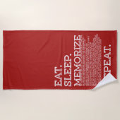 リピ食べー・メモリー・マスターを暗記 ビーチタオル (正面)