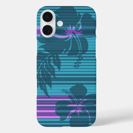 リフエハイビスカスストライプハワイアン Case-Mate iPhoneケース (裏面)