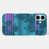リフエハイビスカスストライプハワイアン Case-Mate iPhoneケース (裏面 (横))