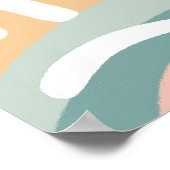 リフォーカスのリスタートカラフルおもしろいバブル文字のリセット ポスター (角)