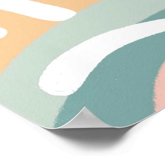 リフォーカスのリスタートカラフルおもしろいバブル文字のリセット ポスター (角)