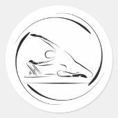 リフォーマーにマーメイドのポーズを取る ラウンドシール (正面)