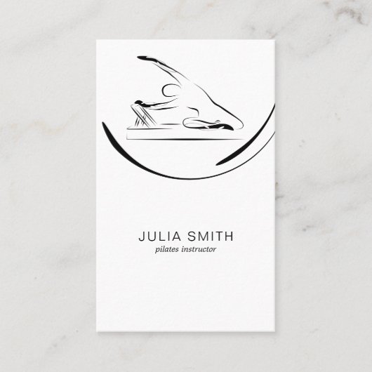 リフォーマーにマーメイドのポーズを取る 名刺 (正面)