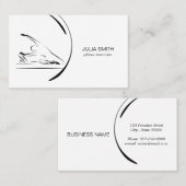 リフォーマーにマーメイドのポーズを取る 名刺 (正面/裏面)