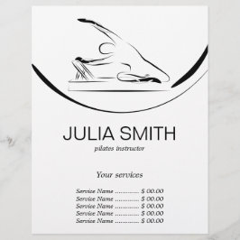 リフォーマーのメイドのピラティス チラシ