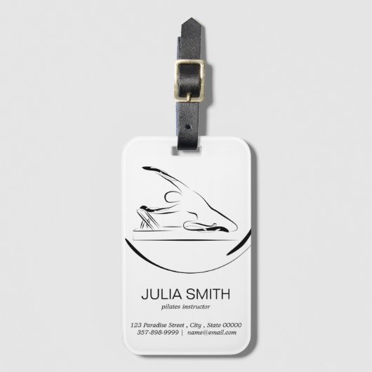 リフォーマーのメイドのピラティス ラゲッジタグ (正面縦)