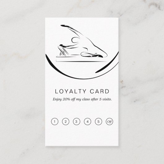 リフォーマーのメイドのピラティス ロイヤリティカード (正面)