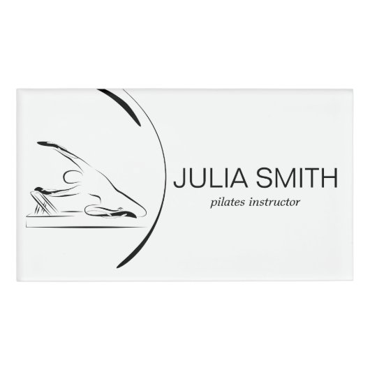 リフォーマーのメイドのピラティス 名札 (正面)